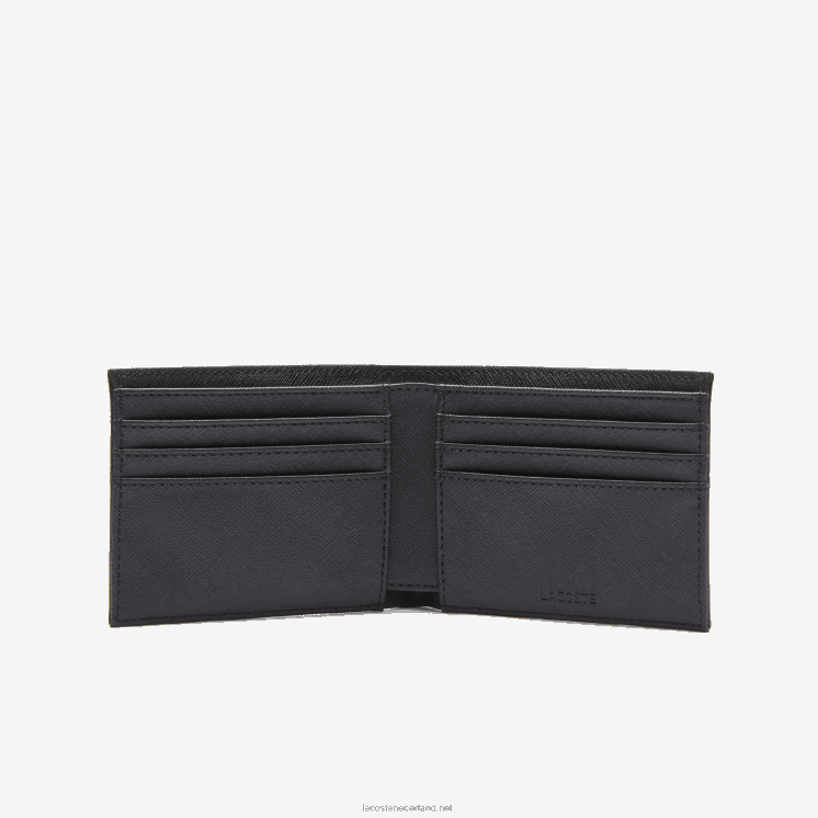 Lacoste klassieke petit pique portemonnee met zes kaarten 0828H2020 zwart 000 Heren