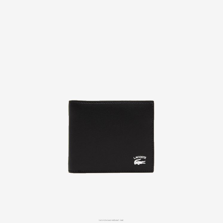 Lacoste portemonnee met contrasterende print 0828H1991 zwart 000 Heren