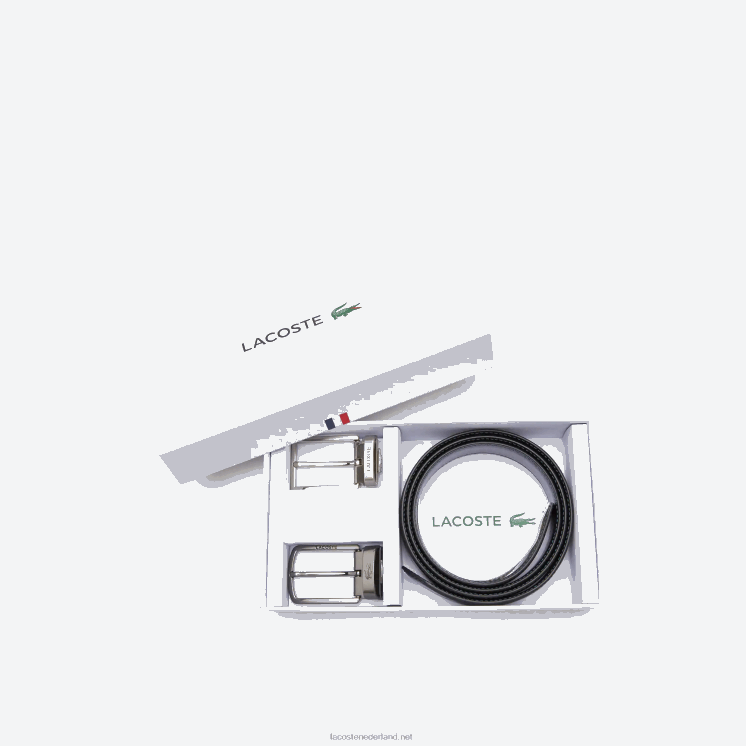 Lacoste cadeauset met riem met twee gespen 0828H2113 zwarte marine 166 672 Heren