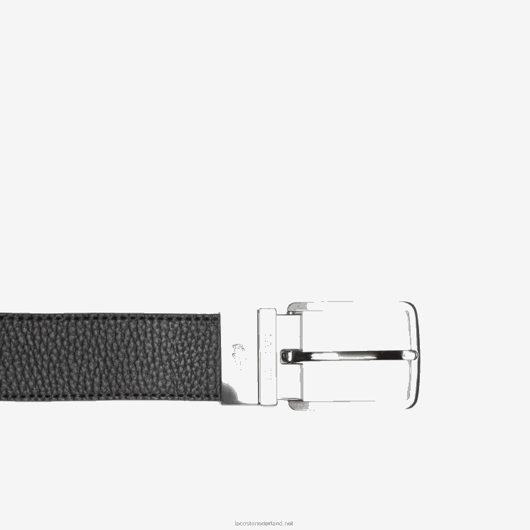 Lacoste riem van generfd leer met gegraveerde gesp 0828H2097 28 Heren