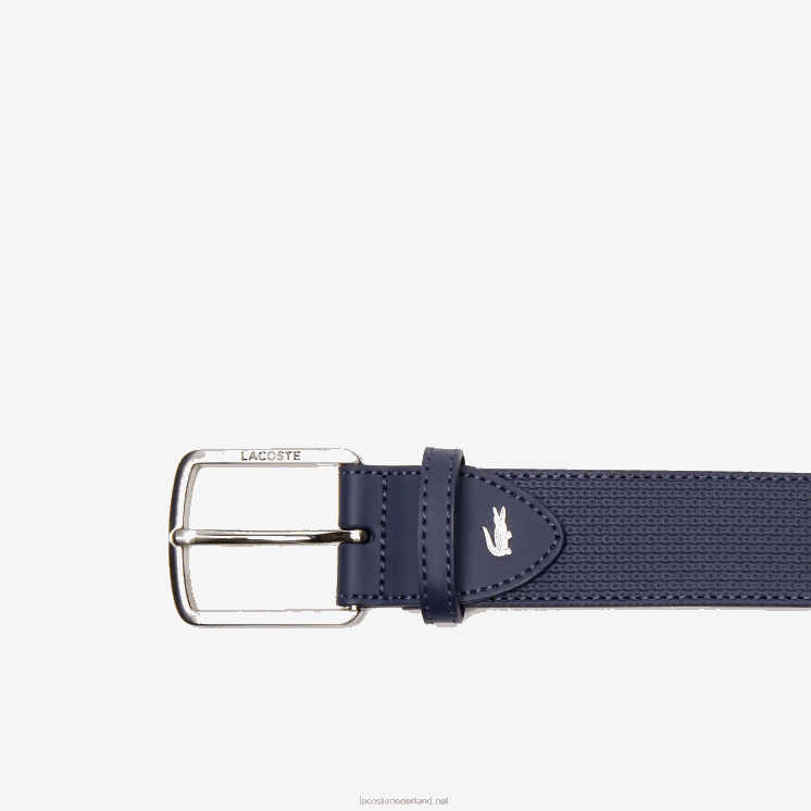 Lacoste riem van getextureerd leer met gegraveerde gesp 0828H2076 21 Heren