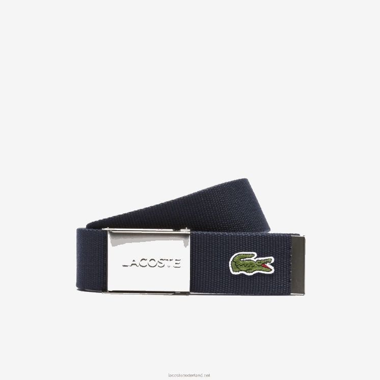 Lacoste riem van geweven stof met gegraveerde gesp 0828H2081 166 Heren