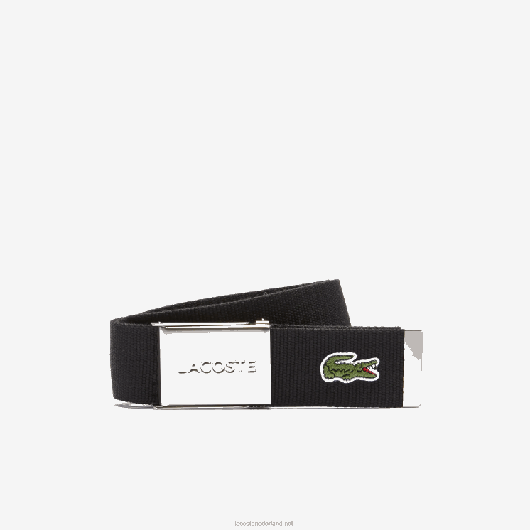 Lacoste riem van geweven stof met gegraveerde gesp 0828H2082 31 Heren
