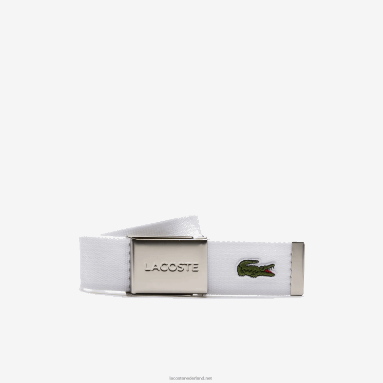 Lacoste riem van geweven stof met gegraveerde gesp 0828H2083 1 Heren