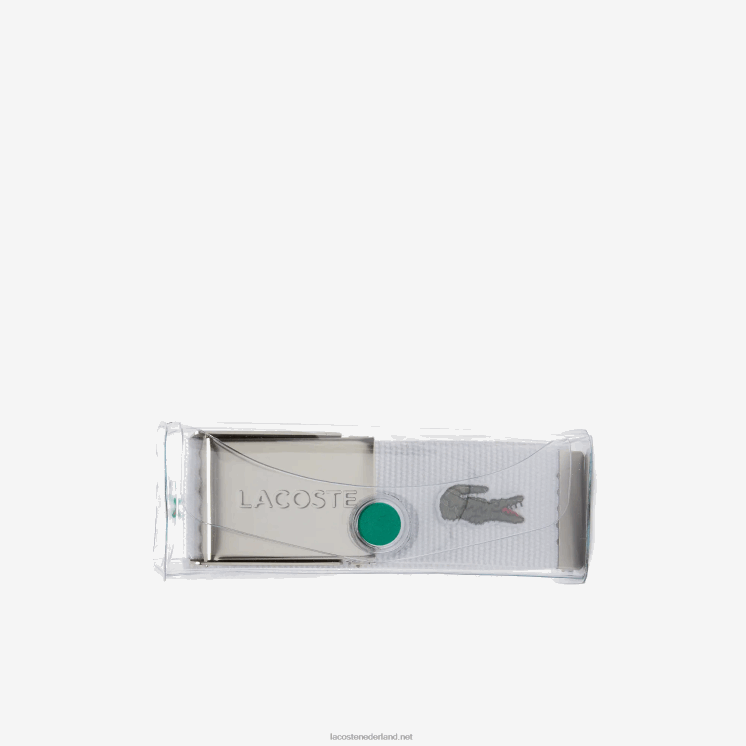 Lacoste riem van geweven stof met gegraveerde gesp 0828H2083 1 Heren