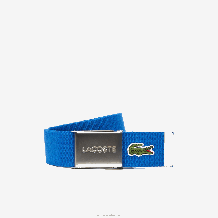Lacoste riem van geweven stof met gegraveerde gesp 0828H2084 jachthaven k22 Heren