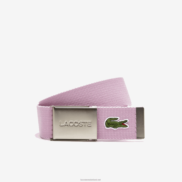 Lacoste riem van geweven stof met gegraveerde gesp 0828H2116 albizia k29 Heren