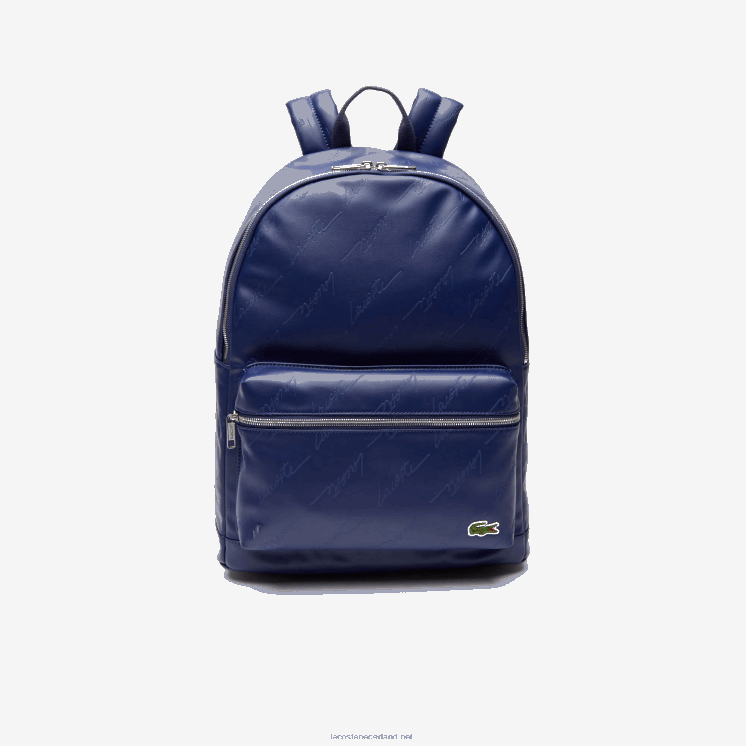 Lacoste Live rugzak met kenmerkende print en ritssluiting 0828H2047 blauwe diepten e62 Heren