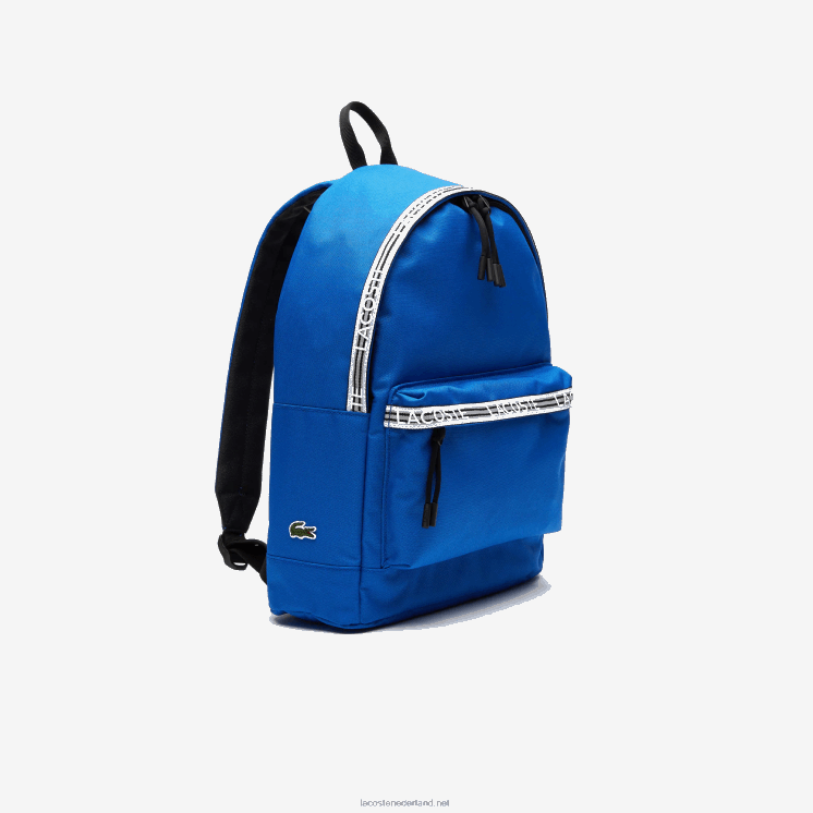 Lacoste Neocroc-rugzak met logobanden met ritssluiting 0828H2137 royaume noir blanc l77 Heren