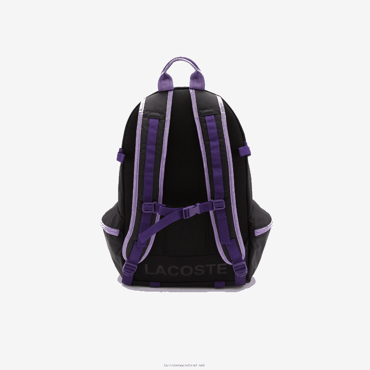 Lacoste Rugzak met ritsvak met kleurvlakken 0828H2100 noir samui neva farine k96 Heren