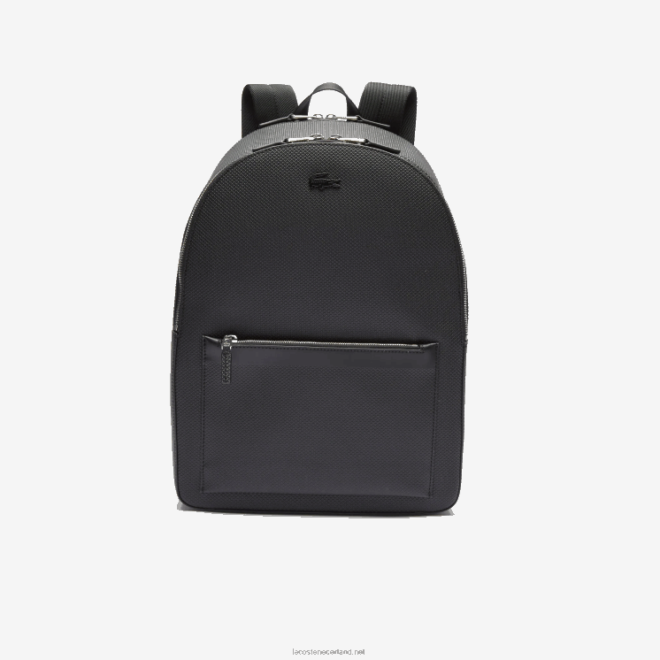 Lacoste chantaco mat gestikte leren rugzak 0828H2022 zwart 000 Heren