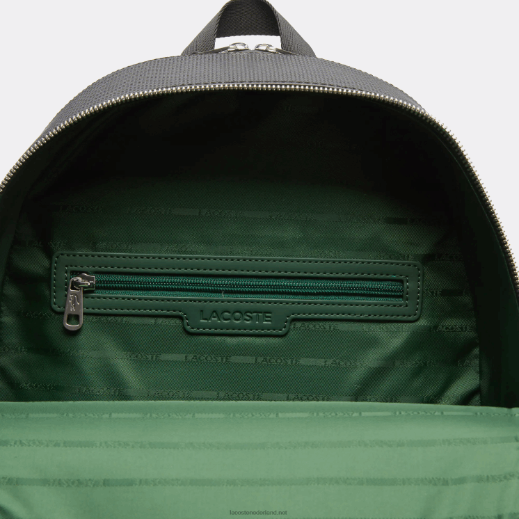 Lacoste chantaco mat gestikte leren rugzak 0828H2022 zwart 000 Heren