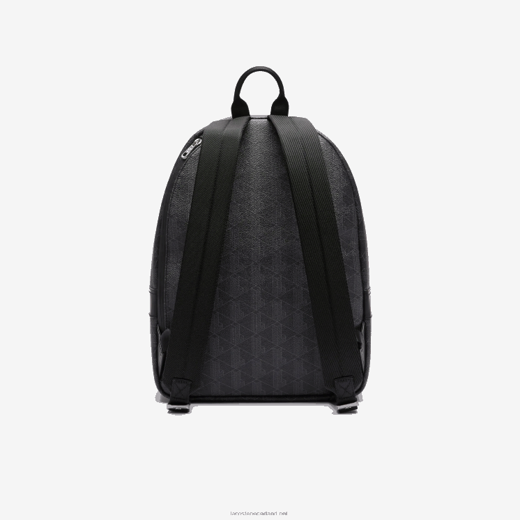 Lacoste de blend monogram canvas rugzak 0828H2058 monogram zwart grijs h45 Heren