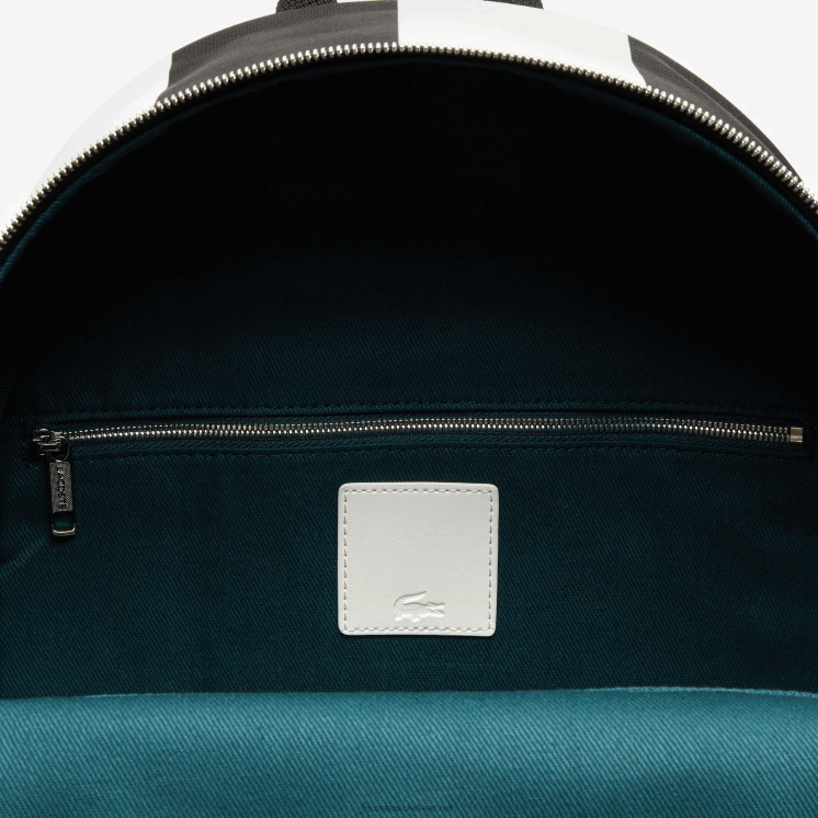 Lacoste live afneembare buidel gestreepte rugzak 0828H2055 zwart wit 279 Heren