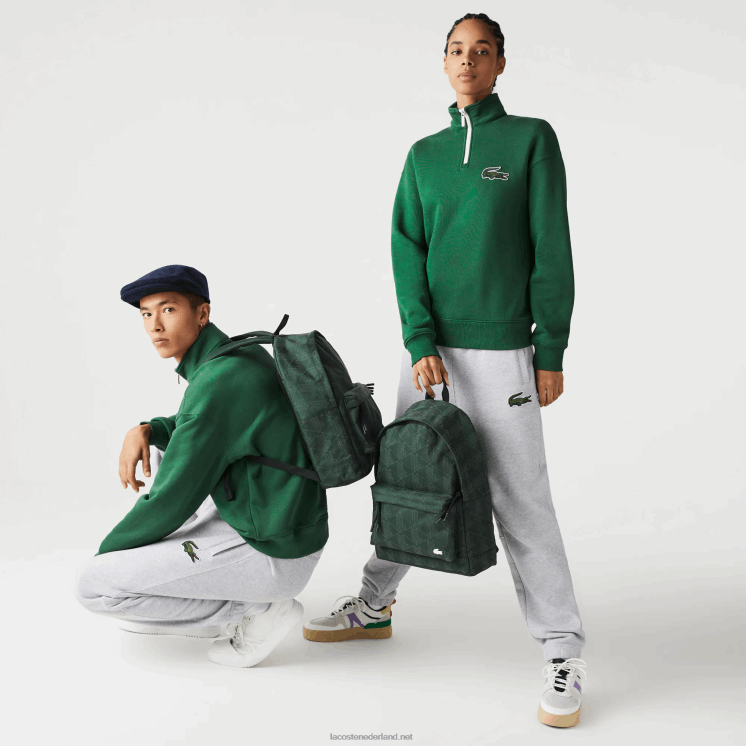 Lacoste reflecterende rugzak met monogramprint 0828H2072 enkelvoudig monogram l22 Heren