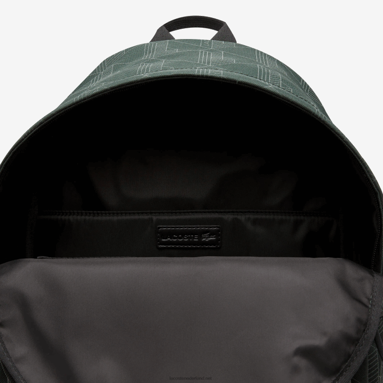 Lacoste reflecterende rugzak met monogramprint 0828H2072 enkelvoudig monogram l22 Heren