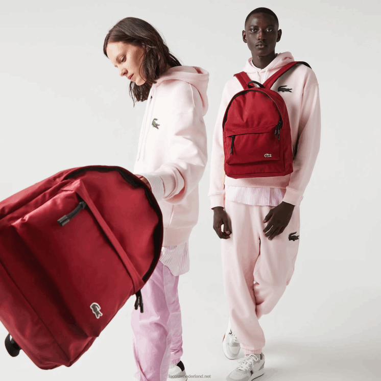 Lacoste rugzak met computervak 0828H1937 fietsen rode 984 Heren