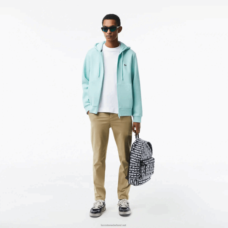 Lacoste rugzak met neocroc-logoprint 0828H1942 zwart-wit l57 Heren