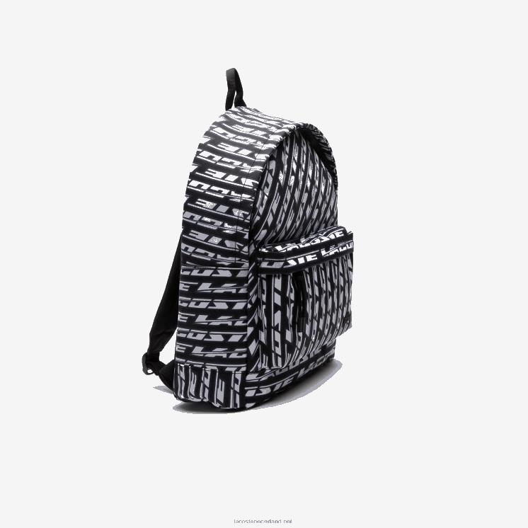 Lacoste rugzak met neocroc-logoprint 0828H1942 zwart-wit l57 Heren