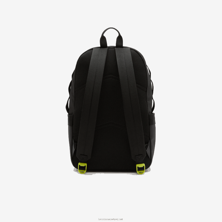 Lacoste waterafstotende rugzak met elastisch koord 0828H2085 zwarte limoen k68 Heren