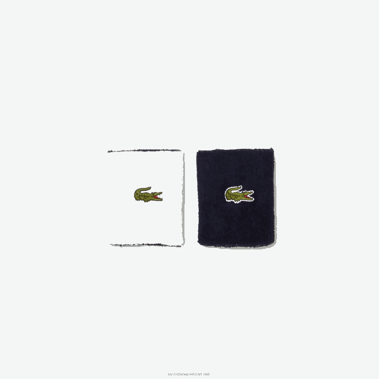 Lacoste sport omkeerbare tennispolsband 0828H2251 wit marineblauw 522 Heren