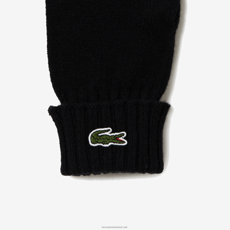 Lacoste wollen jersey handschoenen 0828H2336 zwart 031 Heren