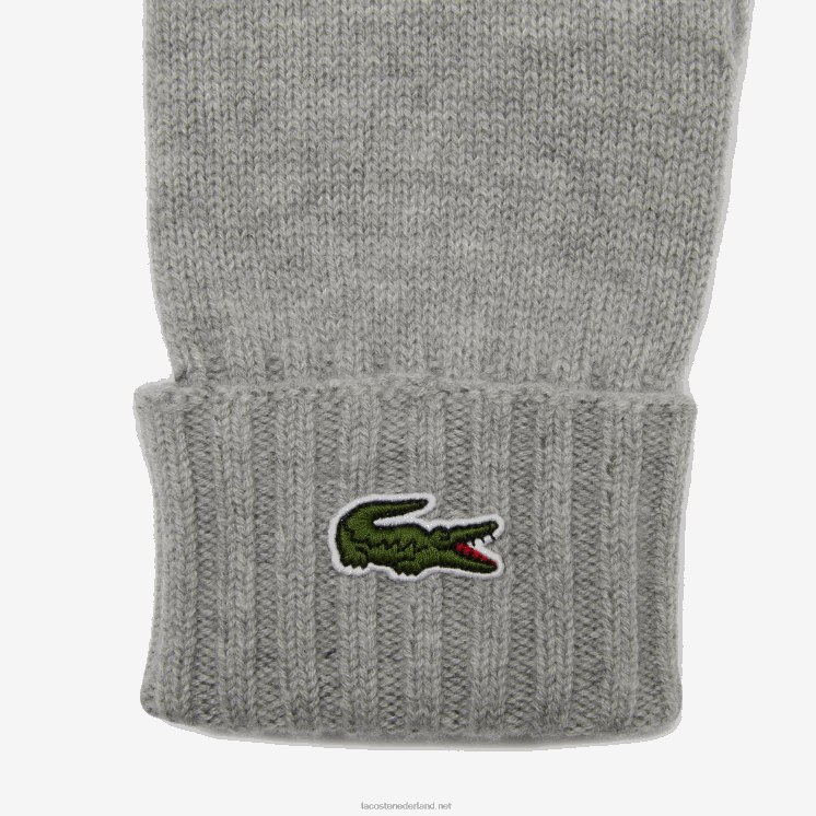 Lacoste wollen jersey handschoenen 0828H2337 grijze knik erf Heren
