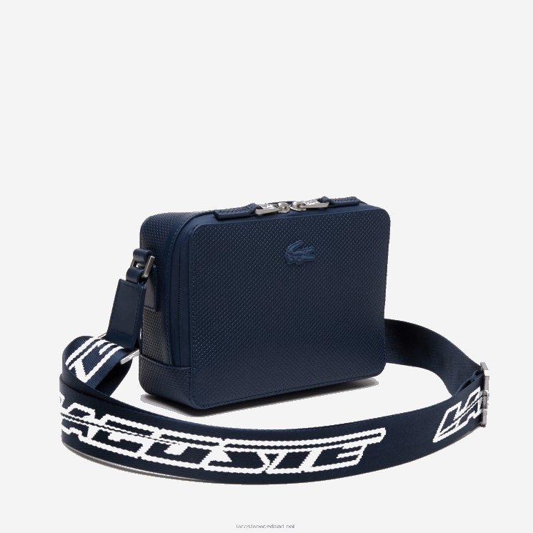 Lacoste Chantaco schoudertas met logo 0828H1955 blauw nuit blanc m05 Heren