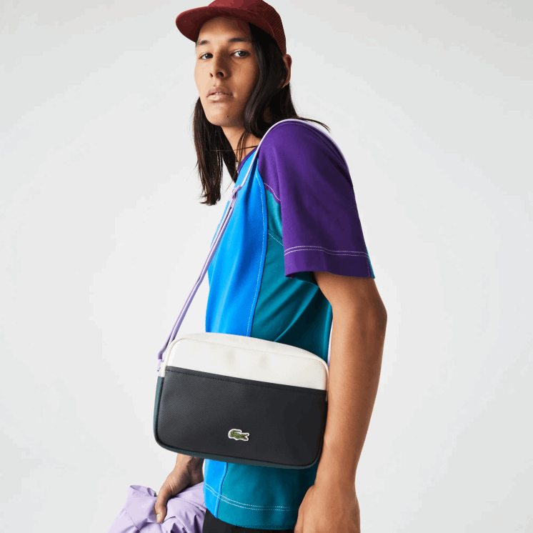 Lacoste Crossover-tas met kleurvlakken 0828H2110 noir laponie verenkleed cyna l19 Heren