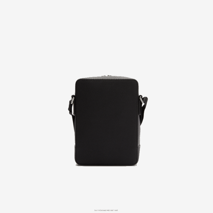 Lacoste chantaco mat gestikte leren verticale cameratas 0828H2025 zwart 000 Heren