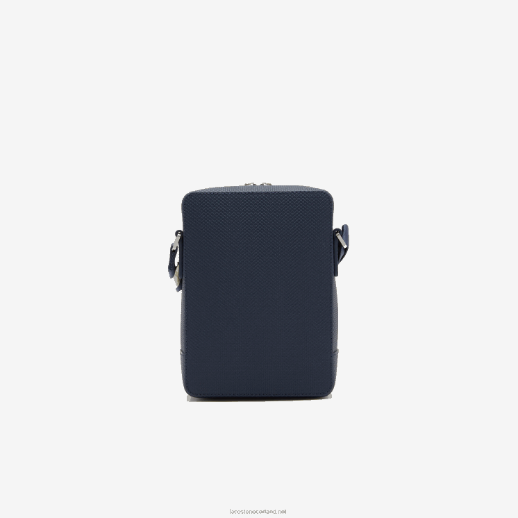 Lacoste chantaco mat gestikte leren verticale cameratas 0828H2026 marine 166 argentijnse k39 Heren