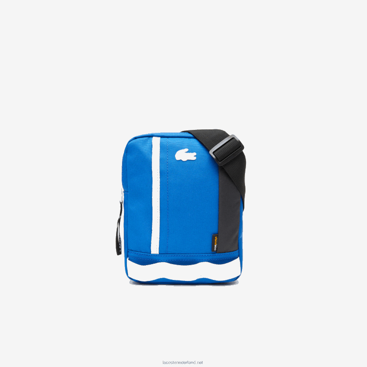 Lacoste cross-over tas met contrastkleurige bandjes 0828H2103 marina noir farine k97 Heren