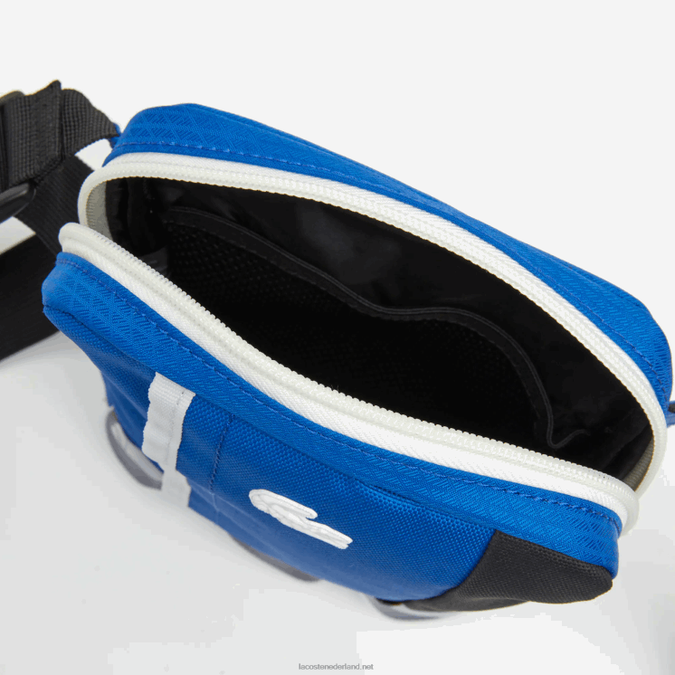 Lacoste cross-over tas met contrastkleurige bandjes 0828H2103 marina noir farine k97 Heren