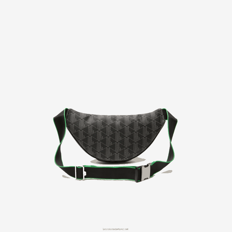 Lacoste de blend-heuptas met monogramprint 0828H1949 mono noir gris estragon l83 Heren