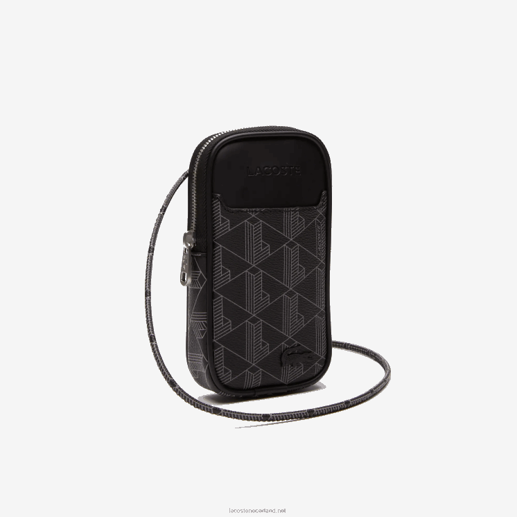 Lacoste de blend-smartphonehouder met monogramprint 0828H1985 monogram zwart grijs h45 Heren