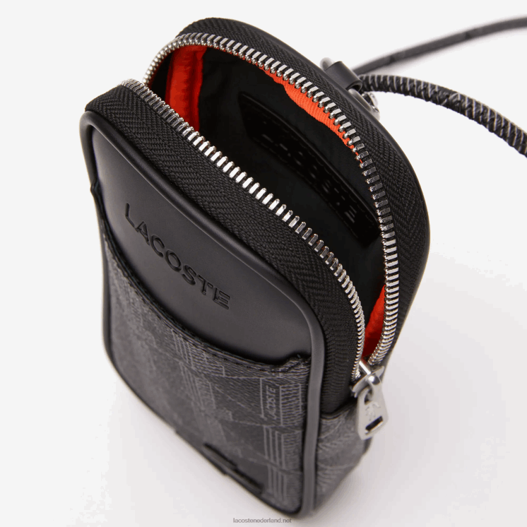 Lacoste de blend-smartphonehouder met monogramprint 0828H1985 monogram zwart grijs h45 Heren