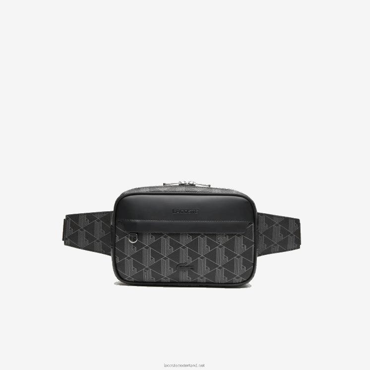 Lacoste de blend-tas met monogramprint 0828H2080 monogram zwart grijs h45 Heren