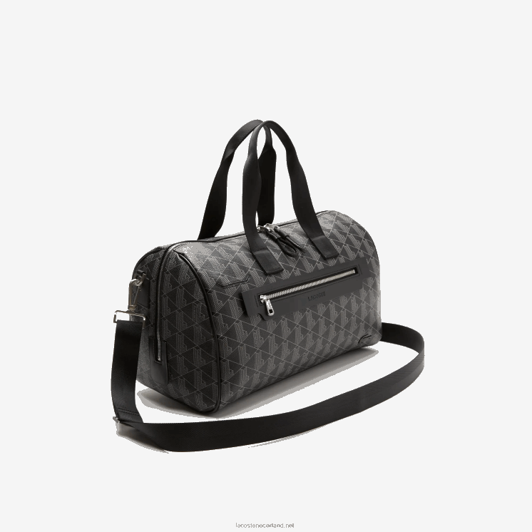 Lacoste de blend weekendtas met monogramprint 0828H1940 monogram zwart grijs h45 Heren