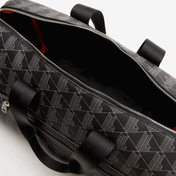 Lacoste de blend weekendtas met monogramprint 0828H1940 monogram zwart grijs h45 Heren
