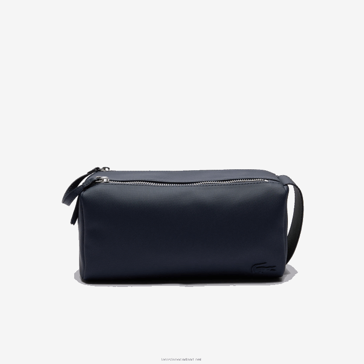 Lacoste klassieke petit piqué toilettas met dubbele rits 0828H2054 21 Heren