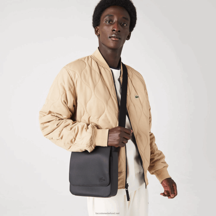 Lacoste klassieke petit pique klepzak 0828H2010 zwart 000 Heren