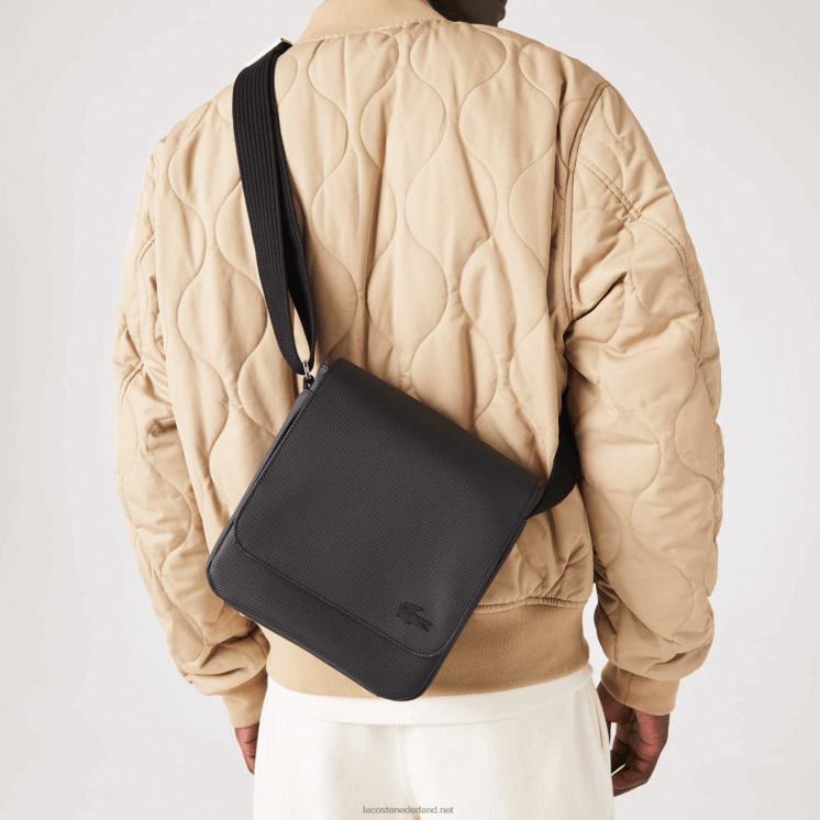 Lacoste klassieke petit pique klepzak 0828H2010 zwart 000 Heren