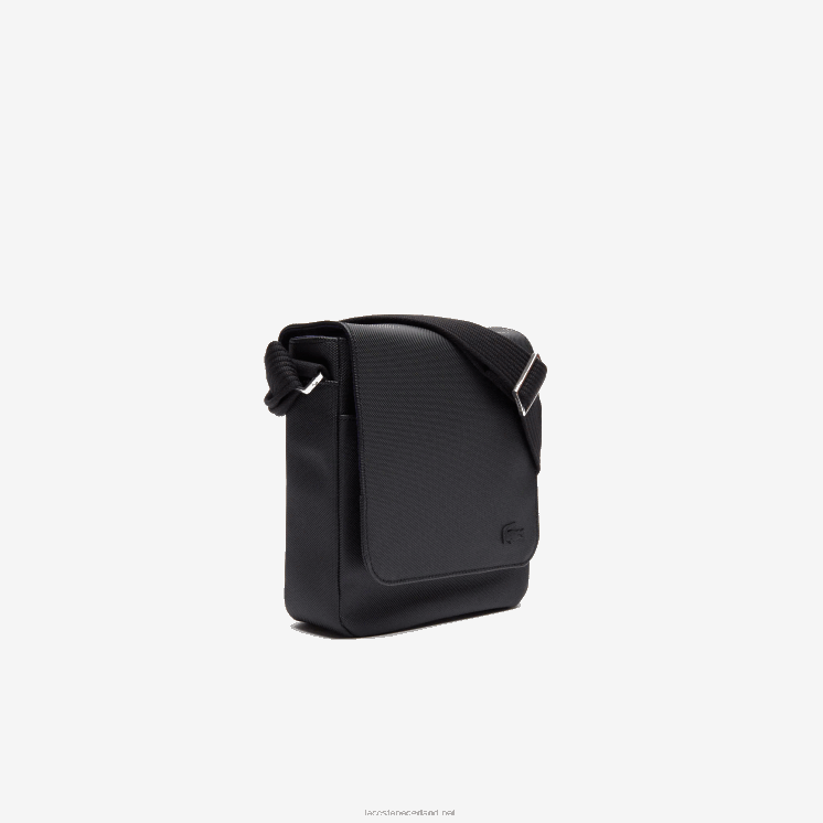 Lacoste klassieke petit pique klepzak 0828H2010 zwart 000 Heren