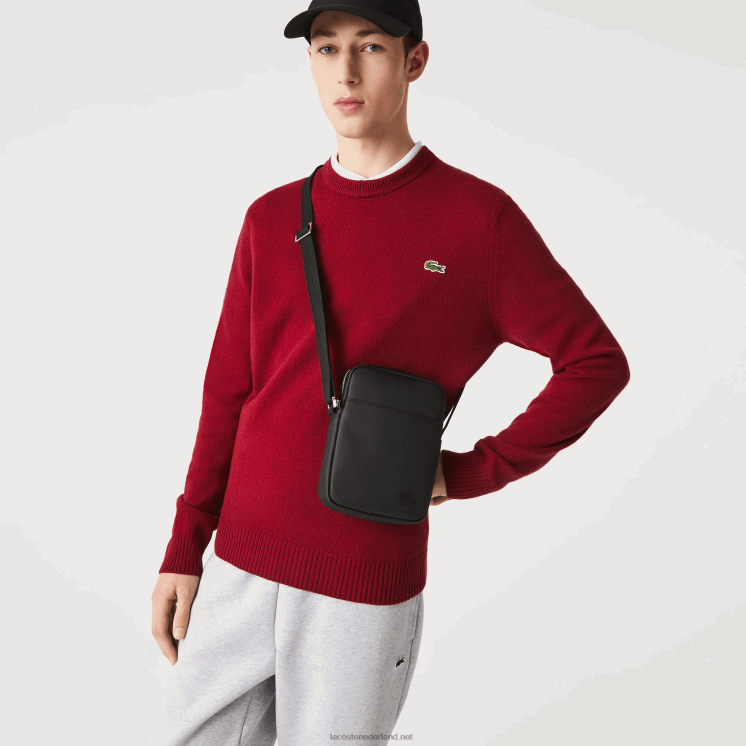 Lacoste klassieke petit pique verticale ritszak 0828H2023 zwart 000 Heren