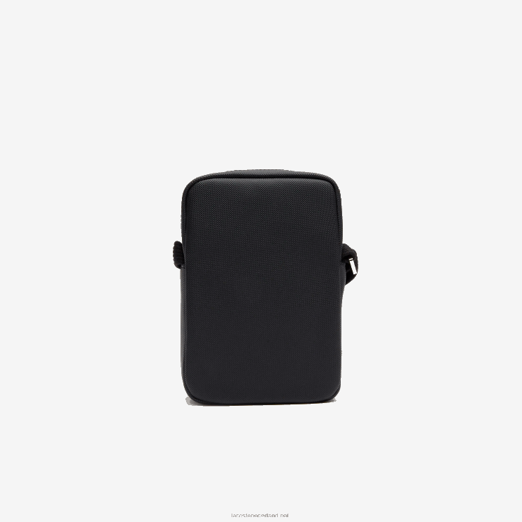 Lacoste klassieke petit pique verticale ritszak 0828H2023 zwart 000 Heren