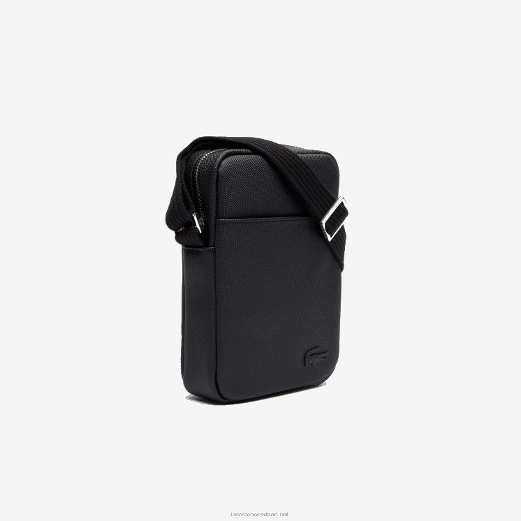 Lacoste klassieke petit pique verticale ritszak 0828H2023 zwart 000 Heren