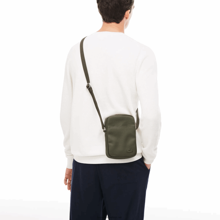 Lacoste klassieke petit pique verticale ritszak 0828H2023 zwart 000 Heren