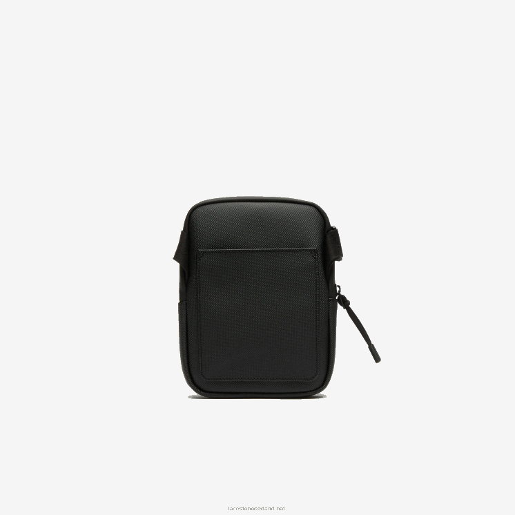 Lacoste l.12.12 kleine platte tas met ritssluiting van het merk 0828H2008 zwart 000 Heren