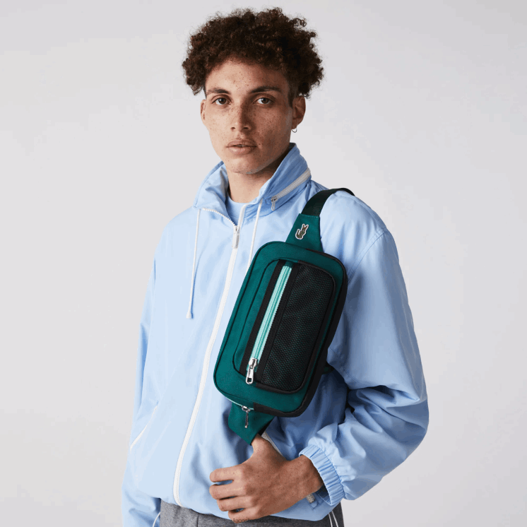 Lacoste l outfit contrast details canvas heuptasje 0828H2040 swing vert 132 spiruline h47 Heren