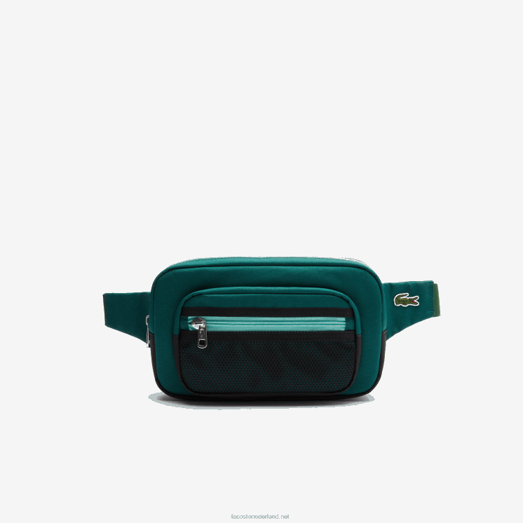 Lacoste l outfit contrast details canvas heuptasje 0828H2040 swing vert 132 spiruline h47 Heren